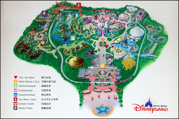 Hong Kong Disneyland map
