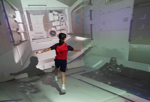 interactive exhibit in Hong Kong Space Museum