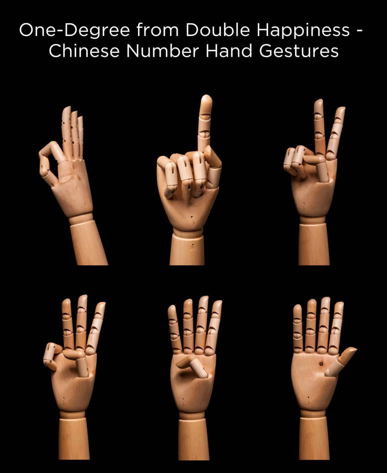 One Degree From Double Happiness Chinese Number Hand Gestures Ovolo 