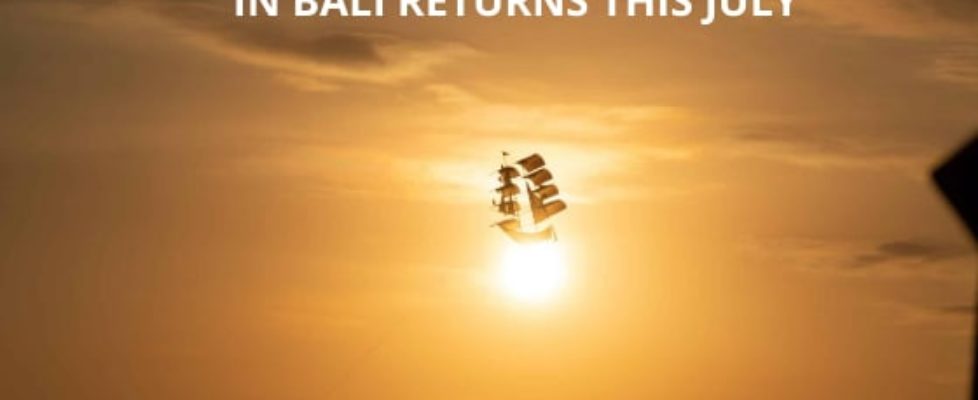 ship kite in sunset sky