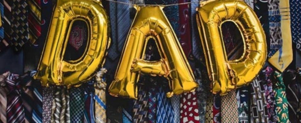 golden dad balloon