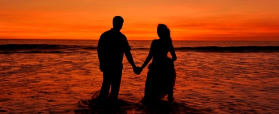 sunset wedding