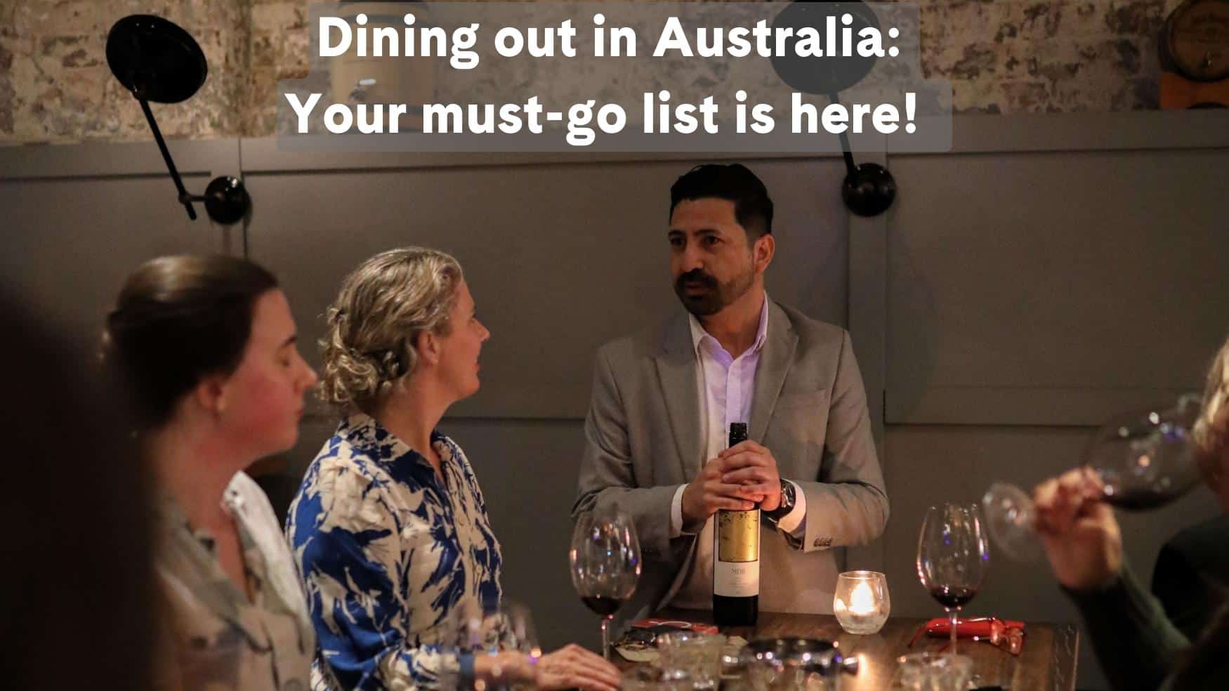 dining out in australia