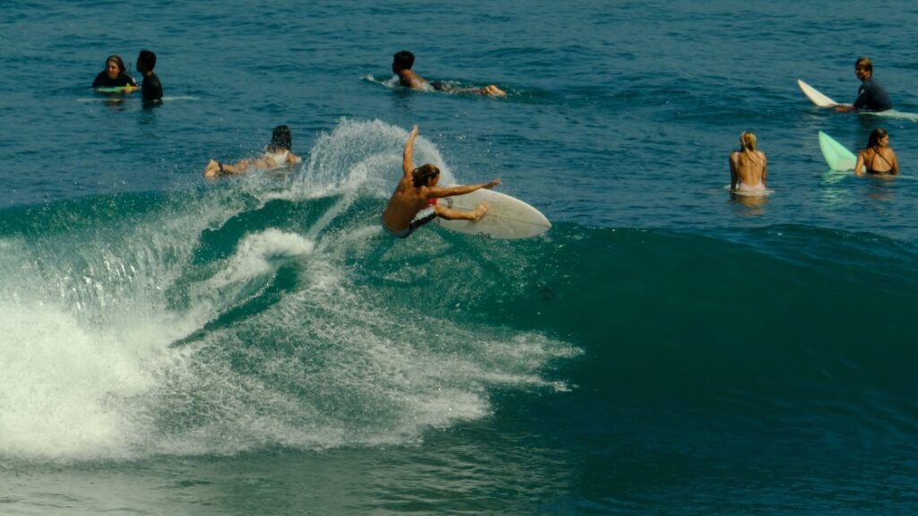 Uluwatu Beach surfing